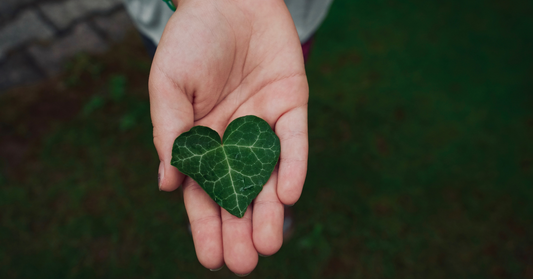 Leaf shaped heart for Earthwoven Skincare